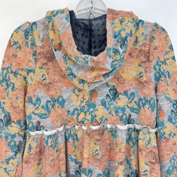 evy's tree Jacket Sz S Full Zip Victorian Goth Babydoll Polka Dot Lace Peasant - Picture 6 of 10